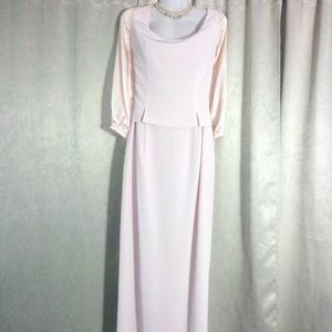Montage Collection by Mon Cheri Pink Formal Gown with Split Sleeves Pink…